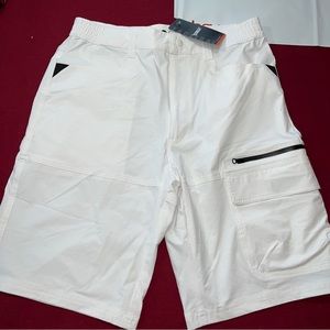 TACVASEN NEW WHITE Quick DRY shorts men’s  30 nylon Hike Pockets Ripstop Stretch